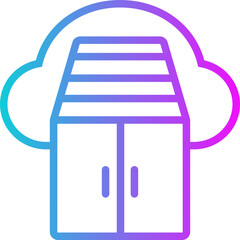 Container Gradient Icon Vector