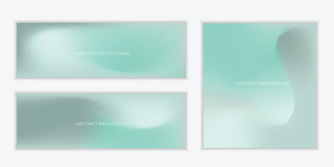 Naklejka premium Collection abstract liquid background. Gradient mesh. Effect bright color blend. Blurred fluid colorful mix. Modern design template for web covers, ad banners, posters, brochures, flyers.