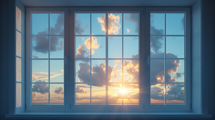 窓の外が青空