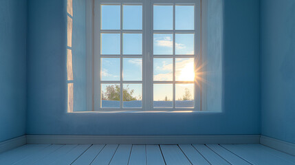 Fototapeta premium 窓の外が青空