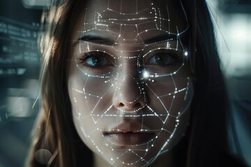 Eye tracking women, facial recognition