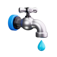 water tap 3d render icon