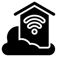 Cloud Native Solid Icon Vector