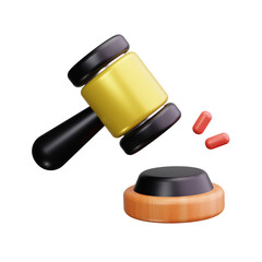 justice 3d render icon