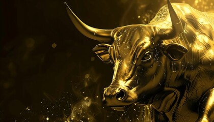 bull financial bitcoin or crypto market concept