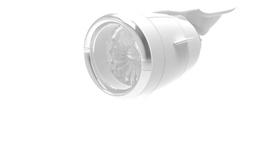Jet engine isolated background