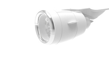 Jet engine isolated background