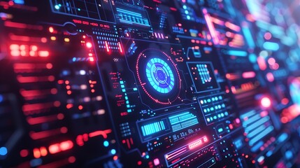 Obraz premium Digital keys unlocking a secure gateway in a futuristic cyberspace