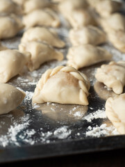 mini curry puff pastry before deep frying