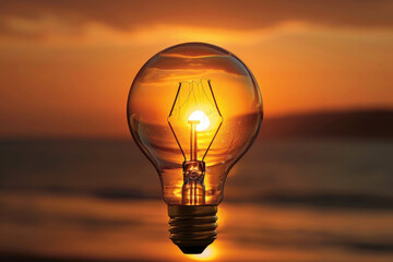 The seaside light bulb, sunrise