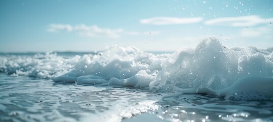 Fototapeta premium Ocean sea wave . Generative AI technology. 