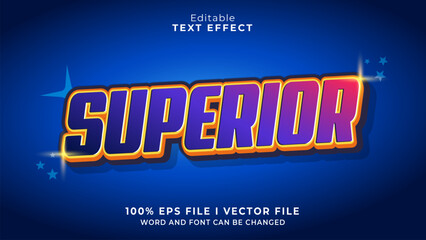 editable superior text effect.typhography logo