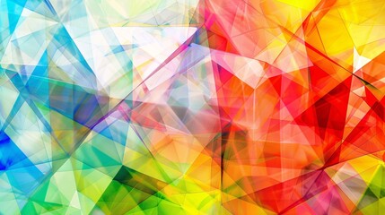 Obraz premium Abstract Geometric Shapes in Vibrant Hues