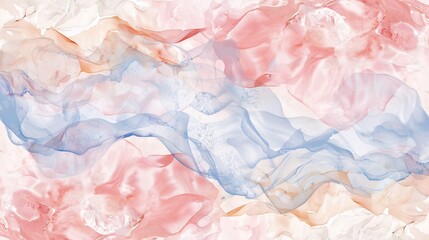 Fototapeta premium Abstract Fluid Art with Pink, Blue, and Beige Hues