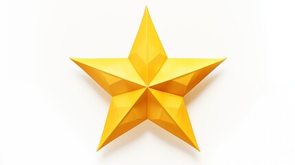 Bright yellow geometric five-pointed star illustration