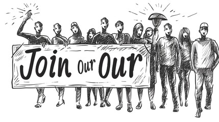 Diverse Group Holding Join Our Team Text Design