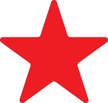 red star isolated on white icon