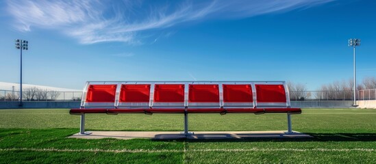 Red Seats on a Green Field