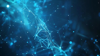 blue geometric abstract technology and science background