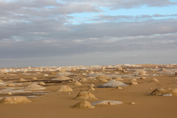 desert landscape, black and white desert, Egypt