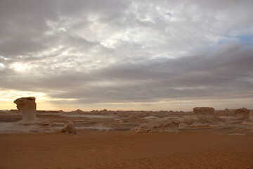 valley in the desert, black and white desert, Egypt