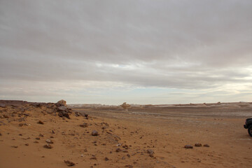 sand dunes in the desert, black and white desert, Egypt