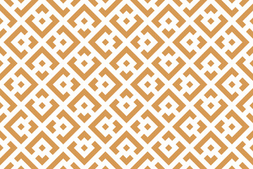 Abstract geometric pattern. A seamless vector background. White and golden ornament. Graphic modern pattern. Simple lattice graphic design