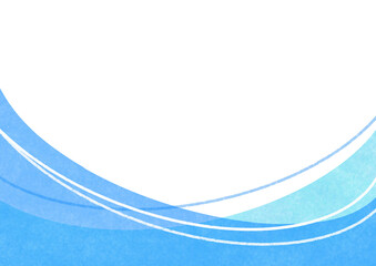 爽やかな波の水彩背景素材