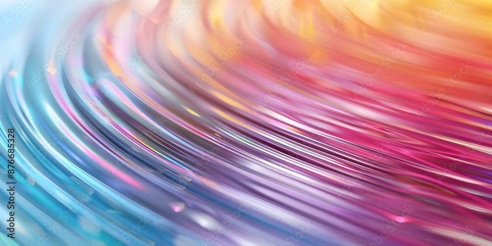 Poster colors and patterns in abstract art showcase light reflecting and interfering in layers. concept abs