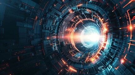 Fototapeta premium Futuristic Technology Abstract Background