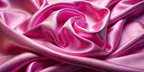 Fototapeta premium Close-up of a smooth pink satin fabric background, pink, satin, fabric, smooth, texture, luxurious, elegant, soft