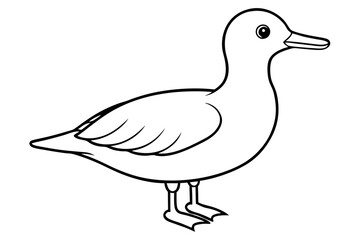 Dovekie icon vector line art illustration