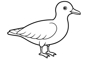 Dovekie icon vector line art illustration