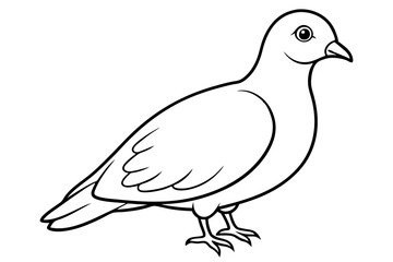Dovekie icon vector line art illustration