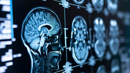 Brain MRI Scan. Neurology, Neuroscience, and Medical Diagnosis