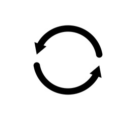 シンプルな回転する矢印のアイコン