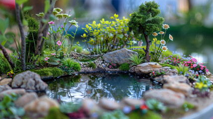 ミニチュアの池