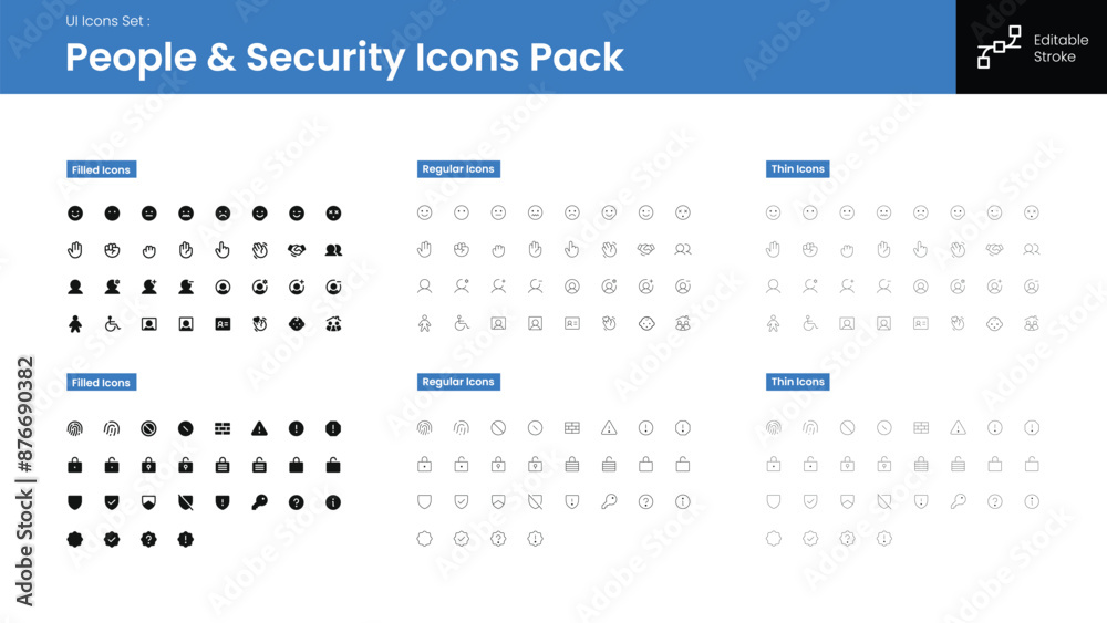 Wall mural user interface icons pack set. the collection has different icons for applications and websites. min
