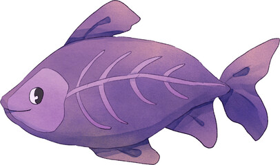 Narwhal Watercolor Illustration © Hydric