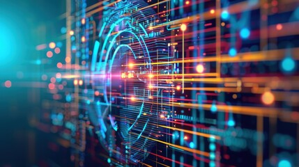 Obraz premium Edge computing with 5G for real-time data processing, fast and efficient.