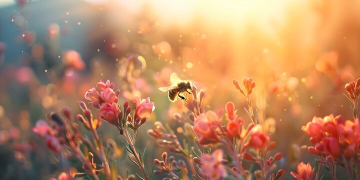 The Cooperative Evolution of Mutualistic Relationships Pollinators Aiding Flowering Plants. Concept Botany, Mutualism, Pollination, Evolution, Ecological Interactions