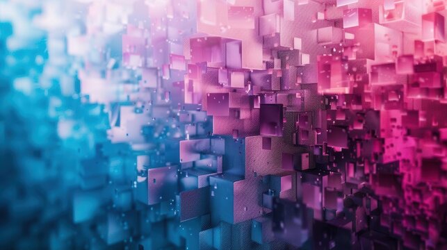 Digital Abstract. Pixelated technological background concept