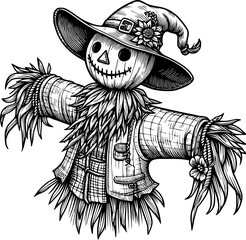 scarecrow isolated on white