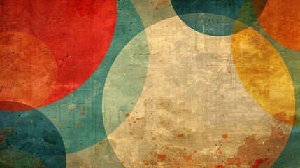 Abstract Vintage Background with Overlapping Circles