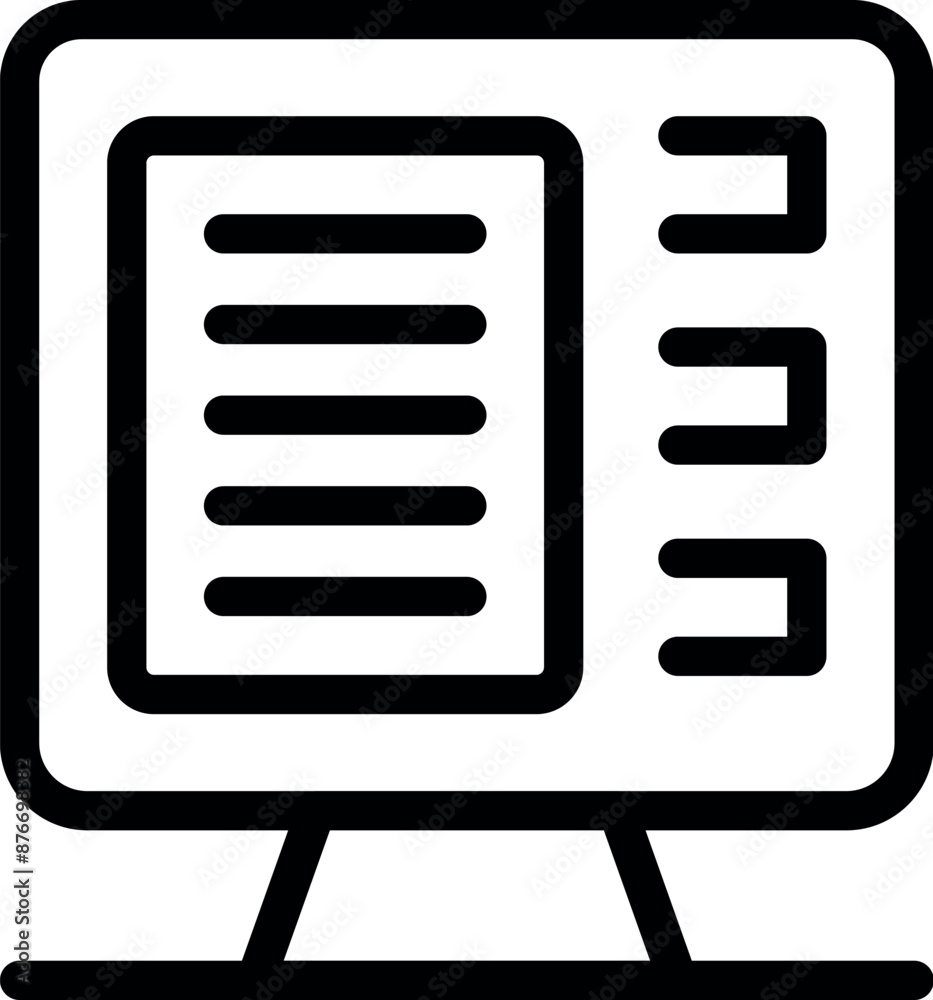 Poster electronic document displayed on a computer screen, representing online reading and digital content 