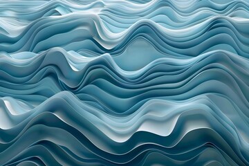 Fototapeta premium Wave texture background vector illustration, curved and fluid undulating surface.