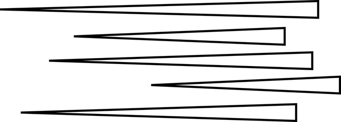 Speed line vector icon. Fast motion effect. Black horizontal action. Speed action symbol. Superhero sign. Comic design element isolated on transparent background. Speed improvement chart boost power.