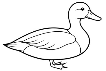 duck vector icon isolated on white background