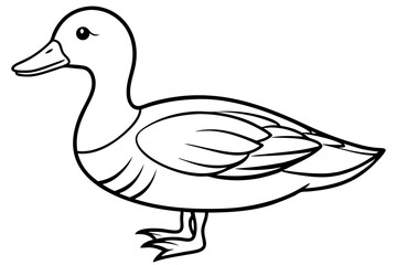 duck vector icon isolated on white background