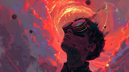 Mesmerizing Cosmic Explosion of Vibrant Energy and Light